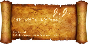 Jónás József névjegykártya