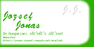 jozsef jonas business card